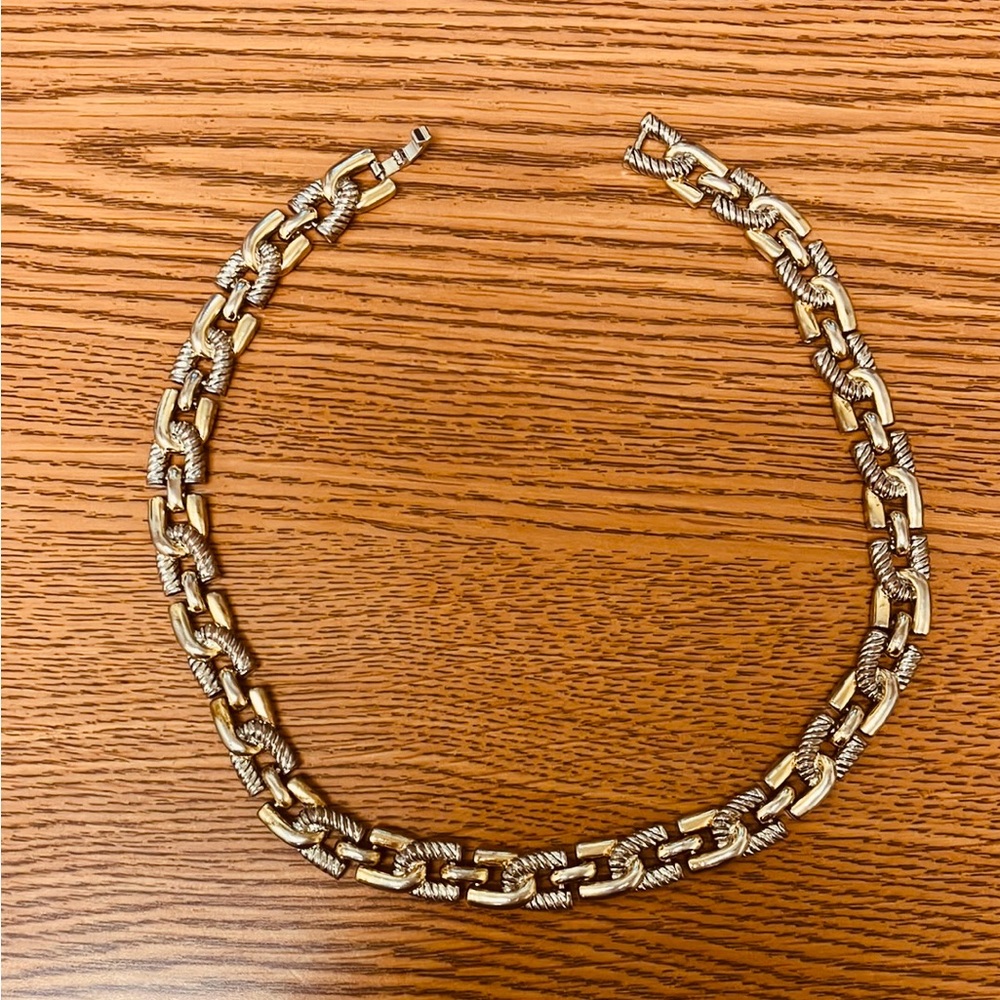 Elegant Gold and Silver Chain Necklace - Picture 2 of 5